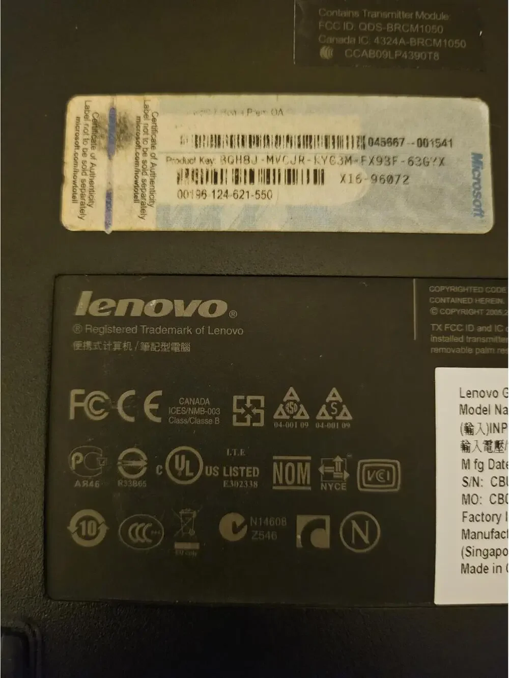 Lenovo Laptop, NO POWER SUPPLY to test. Might work or for parts. ?GB ?Ram